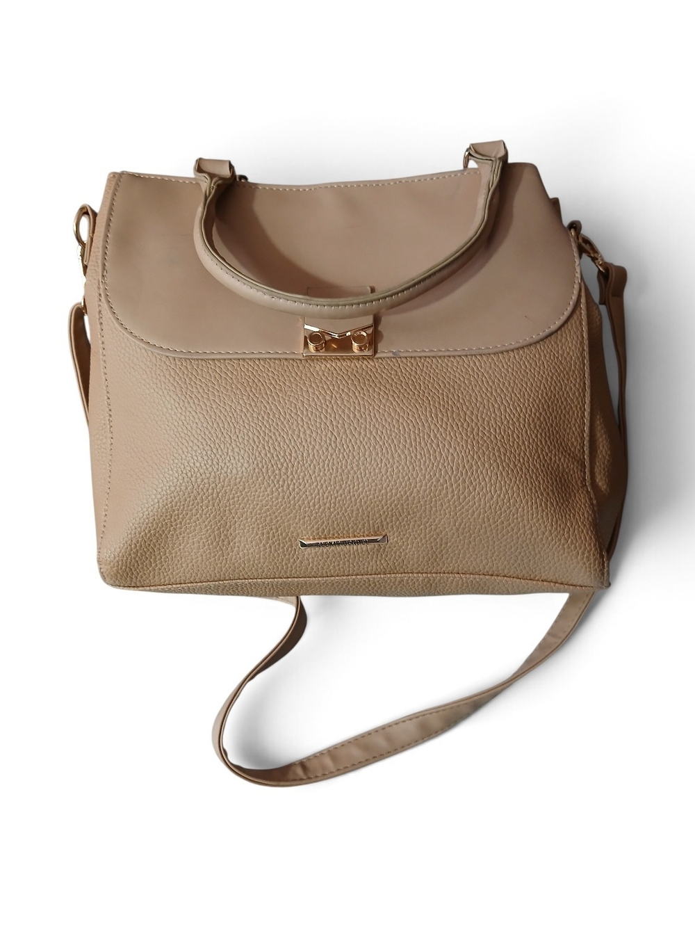 Alexis Bendel Taupe Top-Handle Satchel with Removable Strap